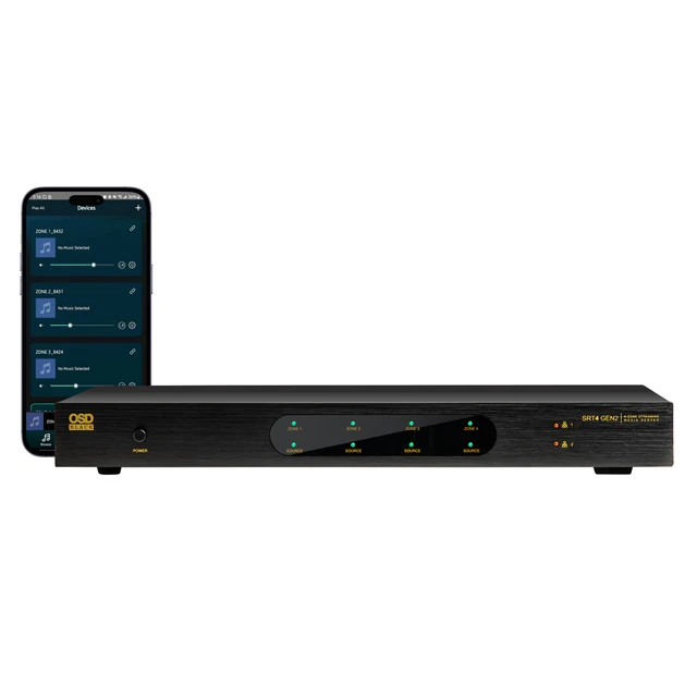 SRT4 — многозонный медиаплеер, управляемый с помощью приложения по каналу WiFi, серия Black
