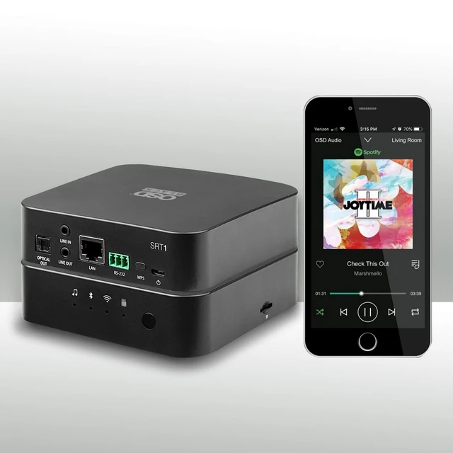 SRT1 — медиаплеер с управлением по WiFi, Bluetooth, оптический выход, порт Ethernet, серия Black